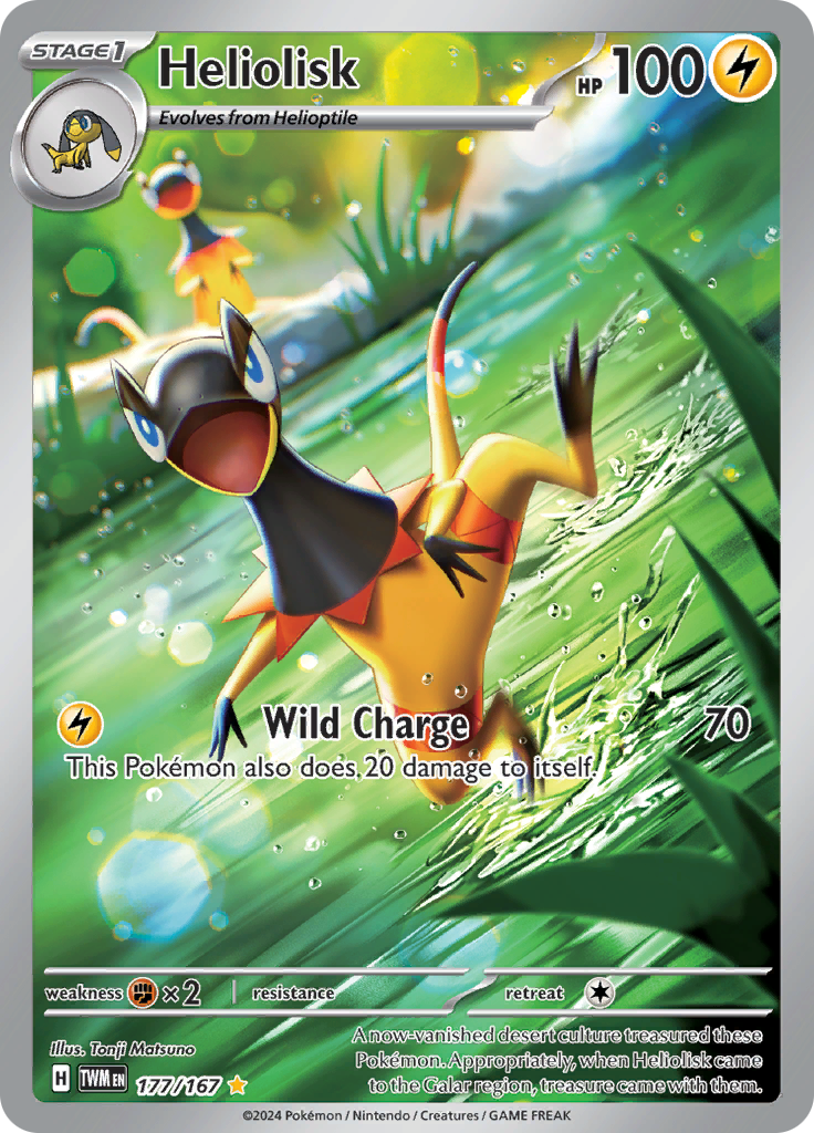 Heliolisk 177/167 from Twilight Masquerade (TWM) - Illustration Rare English Pokémon TCG single card
