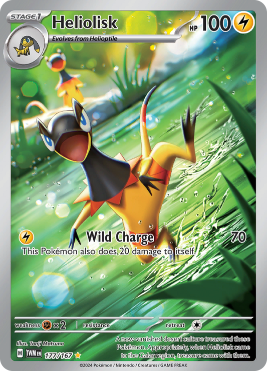 Heliolisk 177/167 from Twilight Masquerade (TWM) - Illustration Rare English Pokémon TCG single card