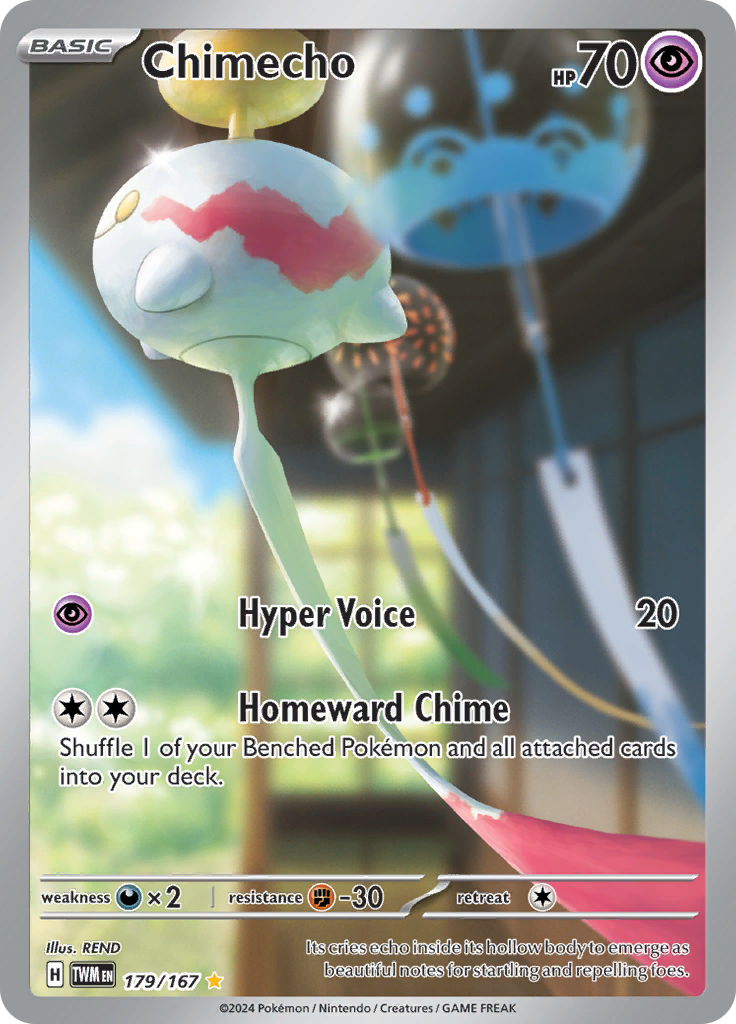 Chimecho 179/167 from Twilight Masquerade (TWM) - Illustration Rare English Pokémon TCG single card