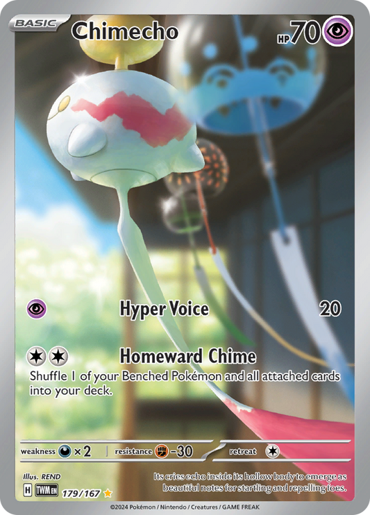Chimecho 179/167 from Twilight Masquerade (TWM) - Illustration Rare English Pokémon TCG single card