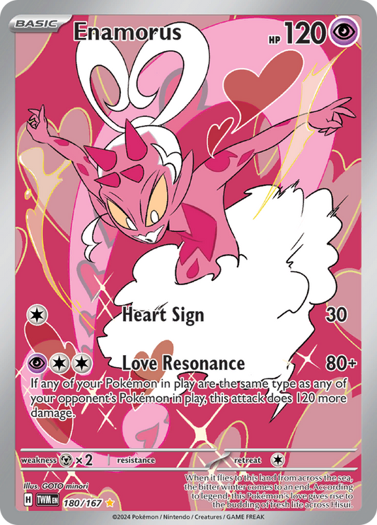Enamorus 180/167 from Twilight Masquerade (TWM) - Illustration Rare English Pokémon TCG single card