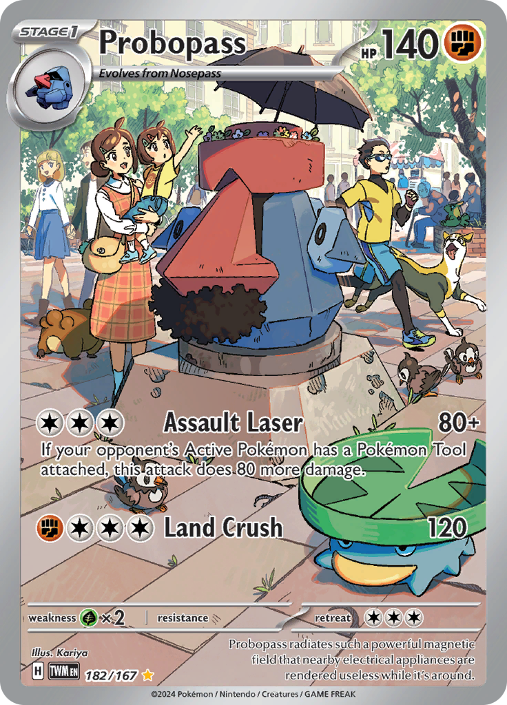 Probopass 182/167 from Twilight Masquerade (TWM) - Illustration Rare English Pokémon TCG single card