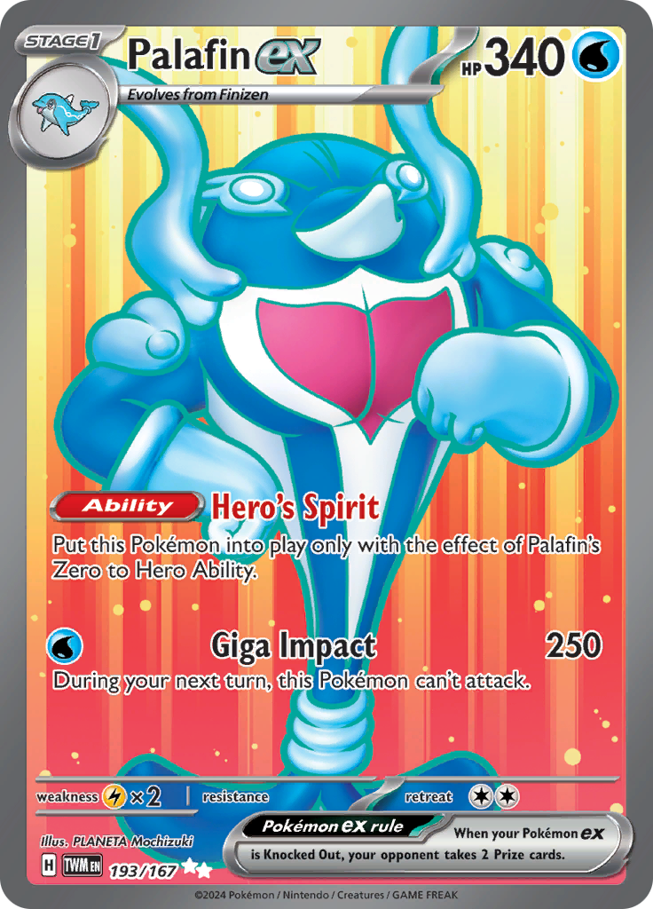 Palafin ex 193/167 from Twilight Masquerade (TWM) - Ultra Rare English Pokémon TCG single card