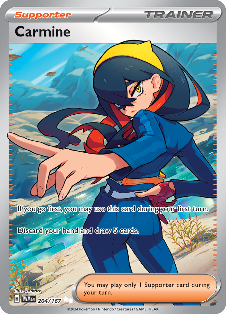 Carmine 204/167 from Twilight Masquerade (TWM) - Ultra Rare English Pokémon TCG single card
