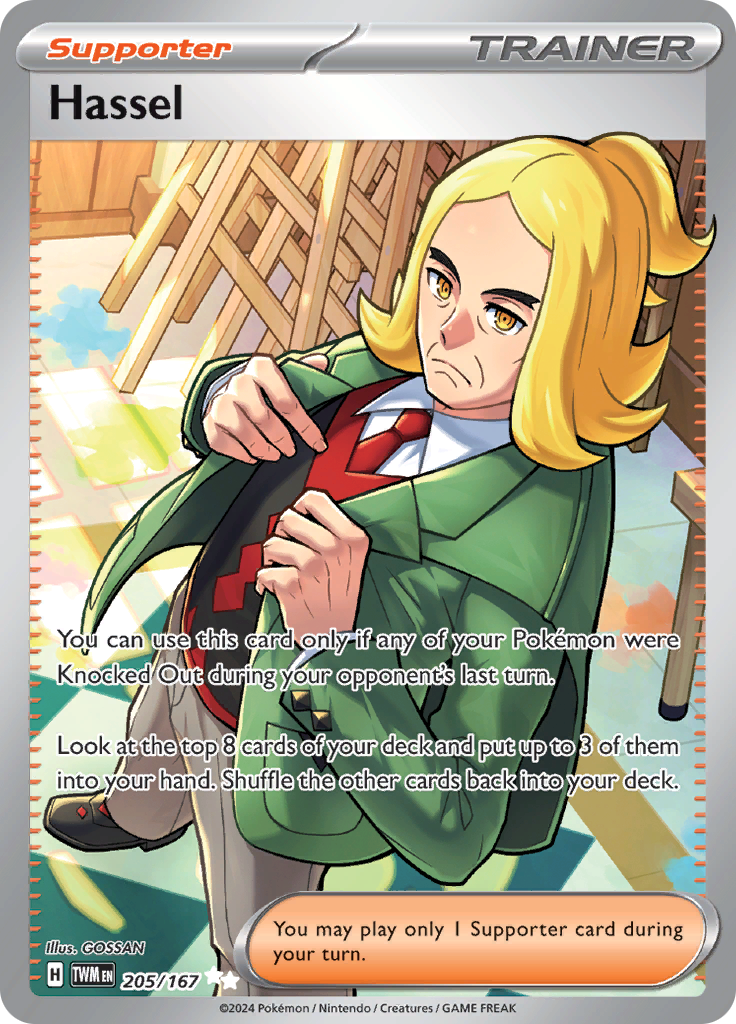 Hassel 205/167 from Twilight Masquerade (TWM) - Ultra Rare English Pokémon TCG single card