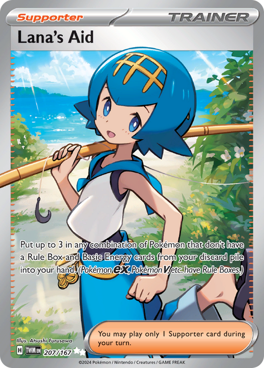 Lana's Aid 207/167 from Twilight Masquerade (TWM) - Ultra Rare English Pokémon TCG single card