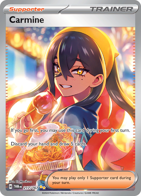 Carmine 217/167 from Twilight Masquerade (TWM) - Special Illustration Rare English Pokémon TCG single card