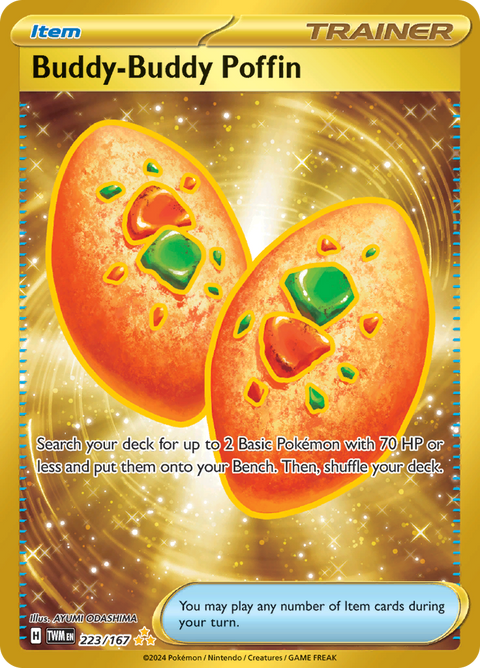Buddy-Buddy Poffin 223/167 from Twilight Masquerade (TWM) - Hyper Rare English Pokémon TCG single card