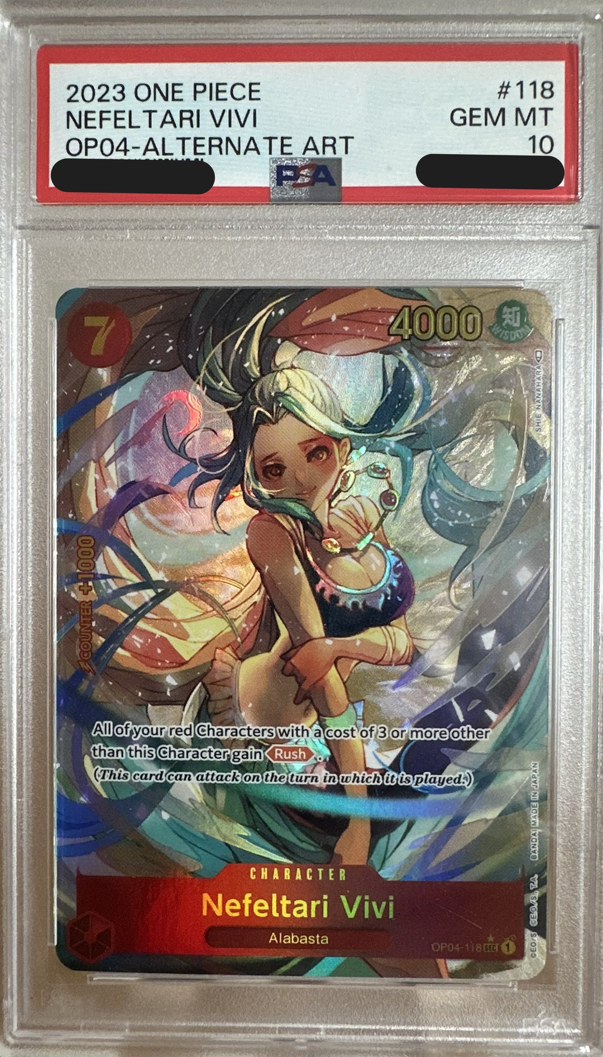 2023 ワンピース NEFELTARI VIVI PSA 10 PSA 10 MINT JAPANESE ONE PIECE 2023 NEFELTARI VIVI OP04-001