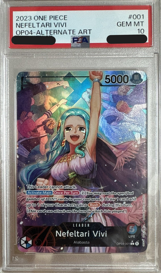 Nefertari Vivi (OP04-001) OP04 Leader Alt Art (AA) PSA 10