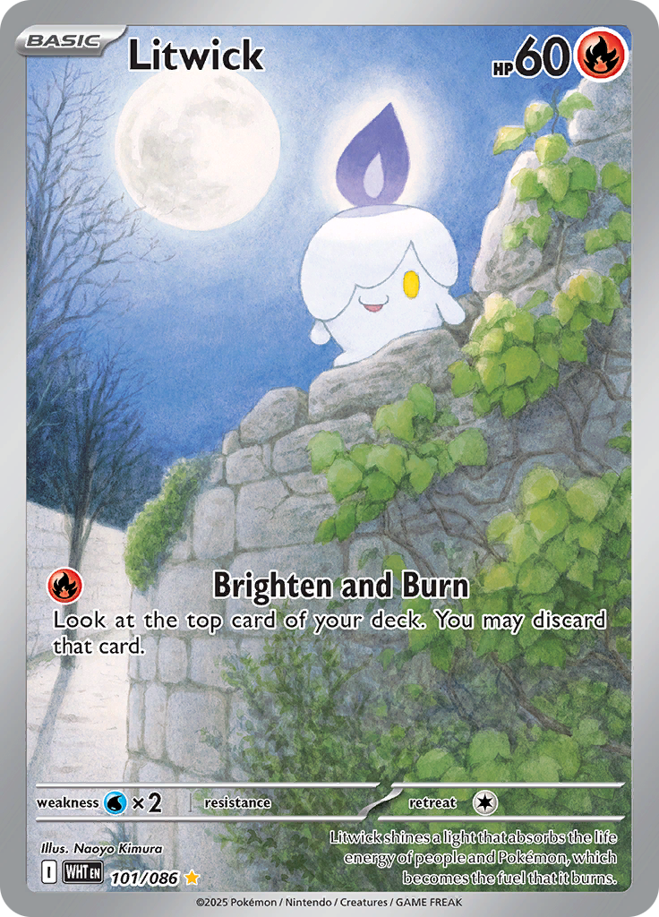 Litwick 101/086 from White Flare (WHT) - Illustration Rare English Pokémon TCG single card