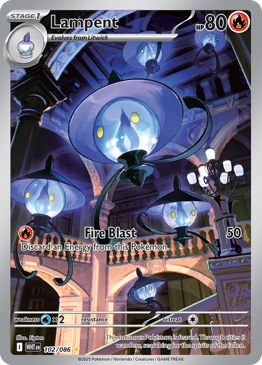 Lampent 102/086 from White Flare (WHT) - Illustration Rare English Pokémon TCG single card