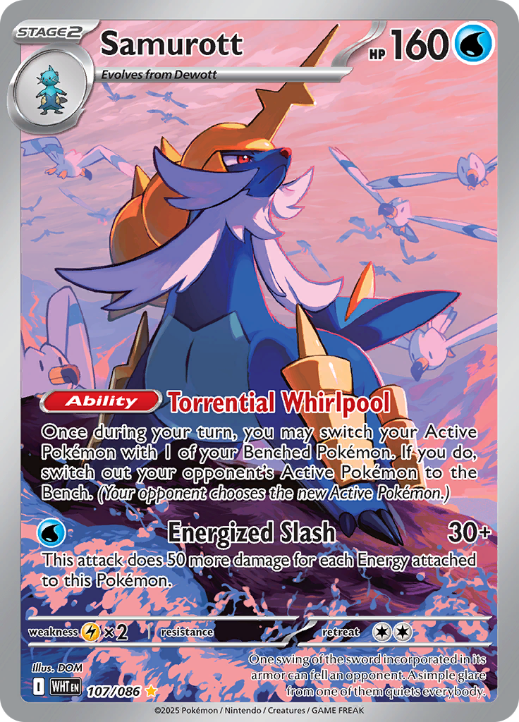 Samurott 107/086 from White Flare (WHT) - Illustration Rare English Pokémon TCG single card