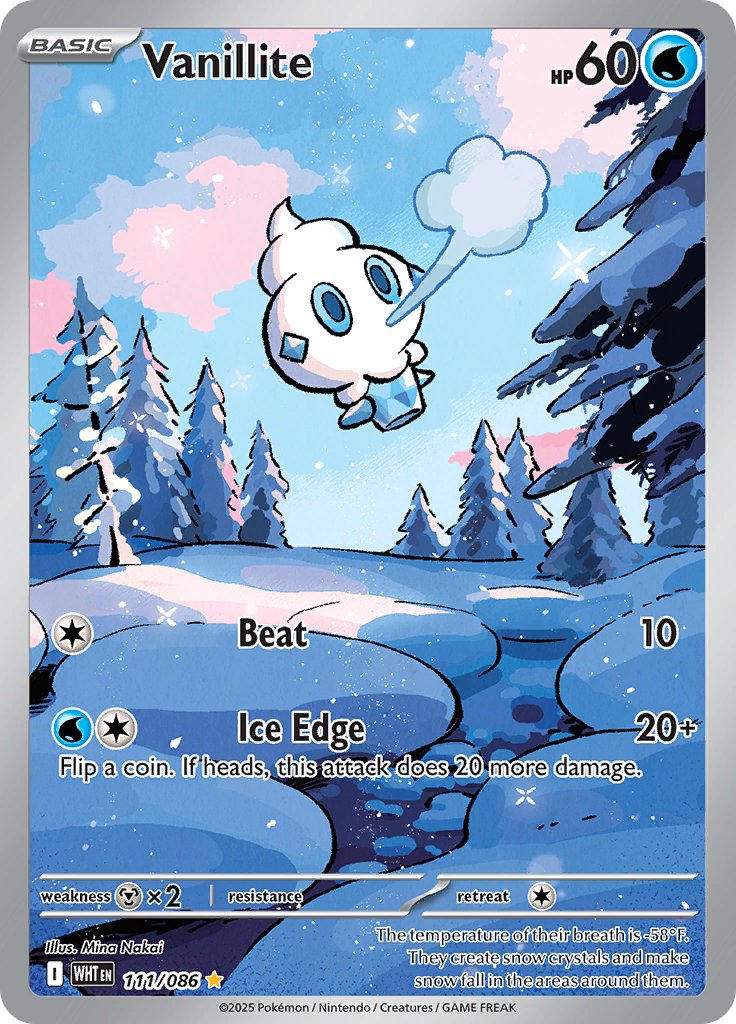 Vanillite 111/086 from White Flare (WHT) - Illustration Rare English Pokémon TCG single card