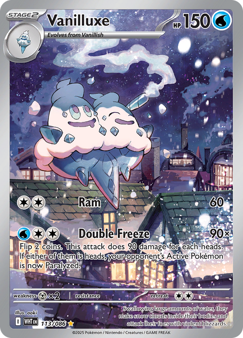 Vanilluxe 113/086 from White Flare (WHT) - Illustration Rare English Pokémon TCG single card