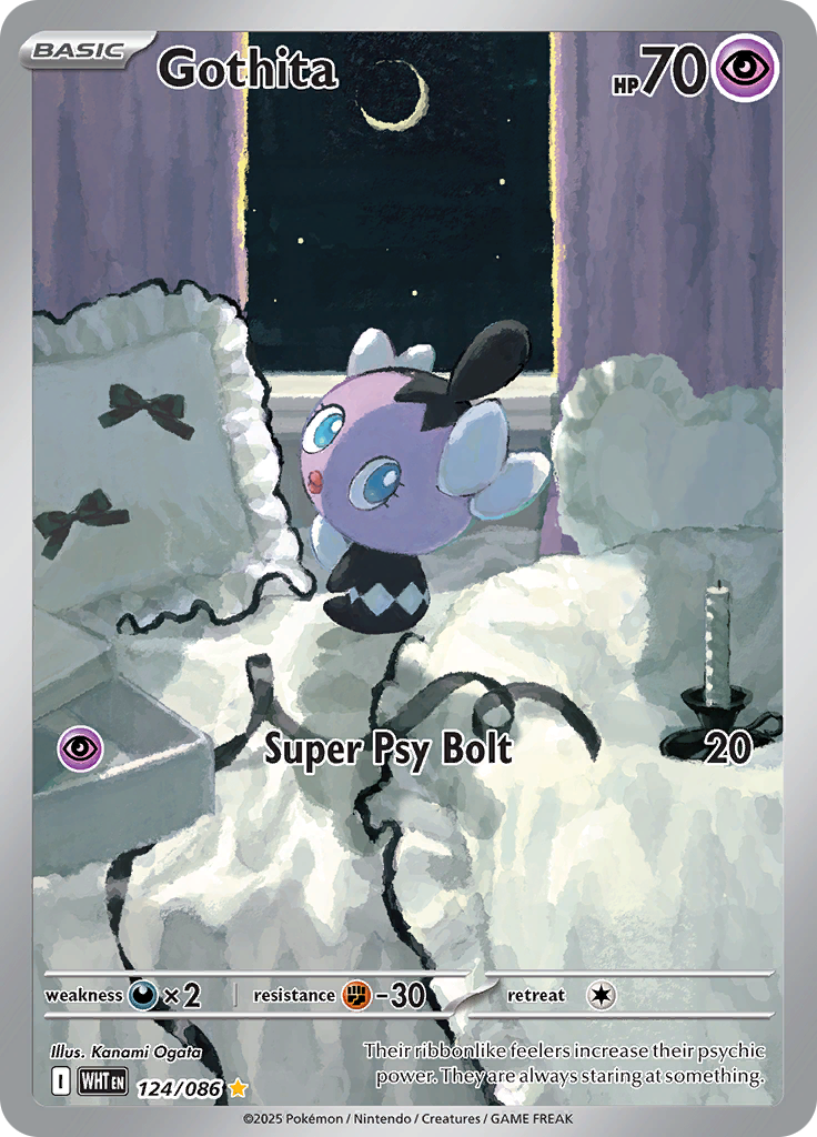 Gothita 124/086 from White Flare (WHT) - Illustration Rare English Pokémon TCG single card