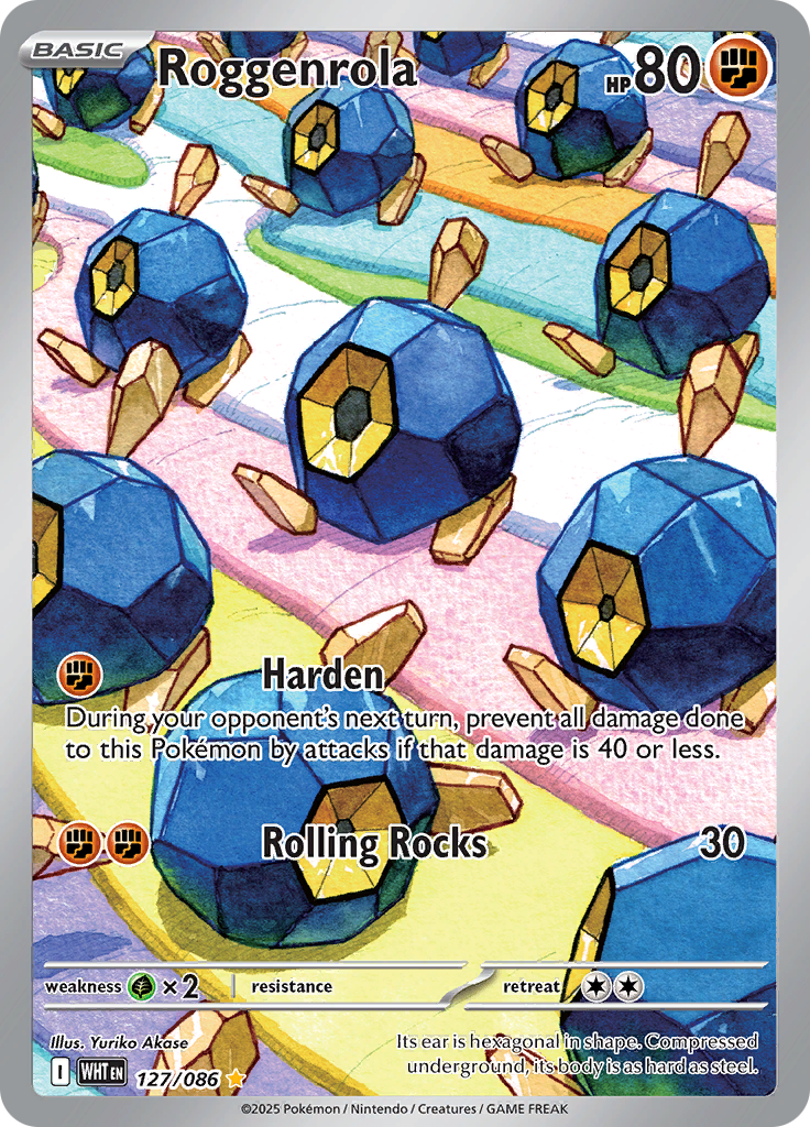 Roggenrola 127/086 from White Flare (WHT) - Illustration Rare English Pokémon TCG single card