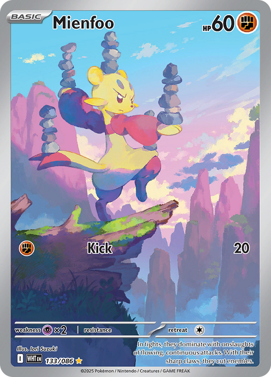 Mienfoo 133/086 from White Flare (WHT) - Illustration Rare English Pokémon TCG single card