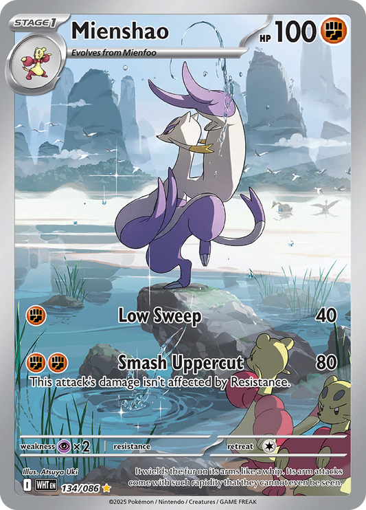 Mienshao 134/086 from White Flare (WHT) - Illustration Rare English Pokémon TCG single card