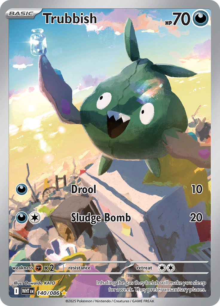 Trubbish 140/086 from White Flare (WHT) - Illustration Rare English Pokémon TCG single card