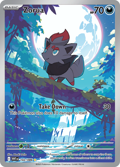Zorua 142/086 from White Flare (WHT) - Illustration Rare English Pokémon TCG single card