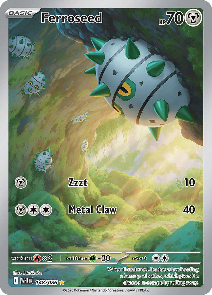 Ferroseed 148/086 from White Flare (WHT) - Illustration Rare English Pokémon TCG single card