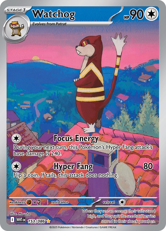 Watchog 153/086 from White Flare (WHT) - Illustration Rare English Pokémon TCG single card