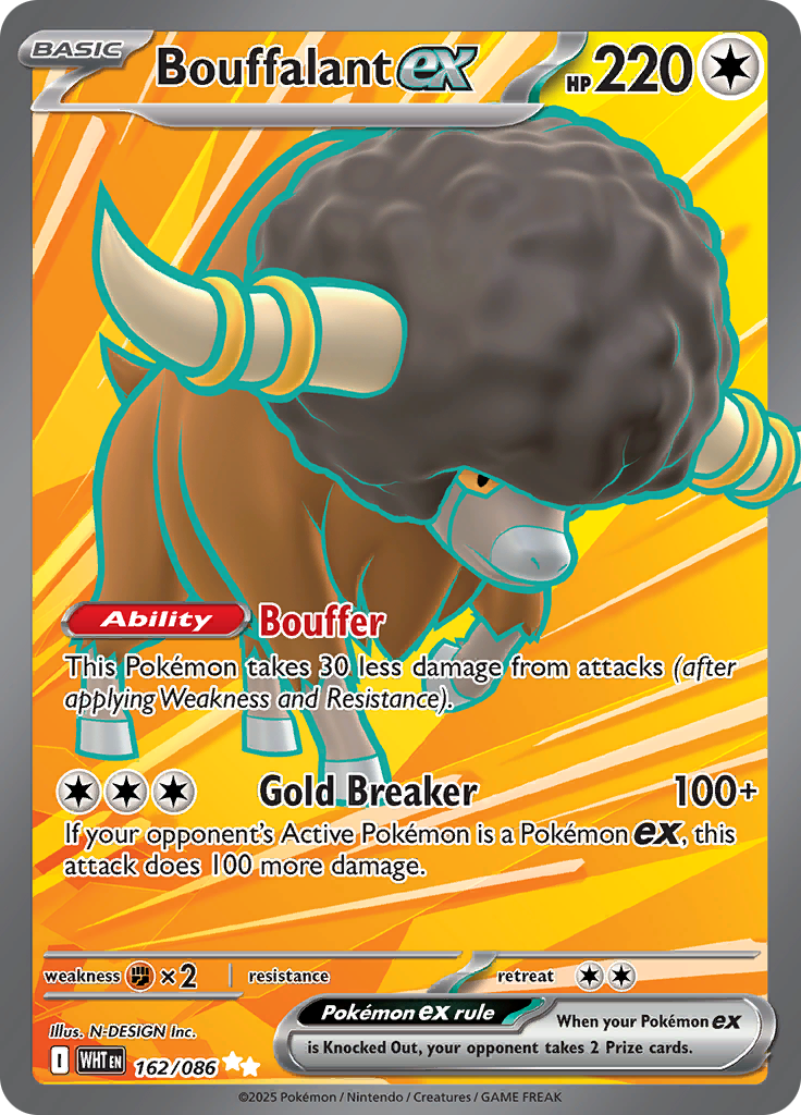 Bouffalant ex 162/086 from White Flare (WHT) - Ultra Rare English Pokémon TCG single card