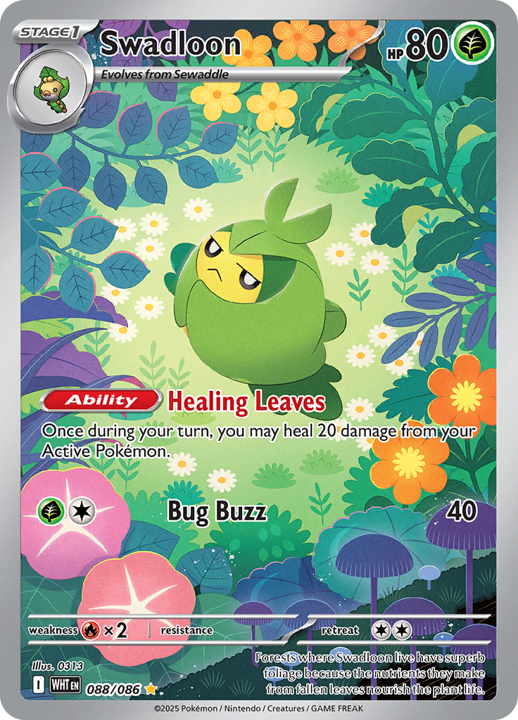 Swadloon 088/086 from White Flare (WHT) - Illustration Rare English Pokémon TCG single card