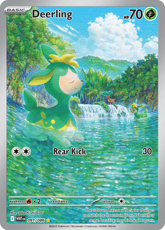 Deerling 091/086 from White Flare (WHT) - Illustration Rare English Pokémon TCG single card
