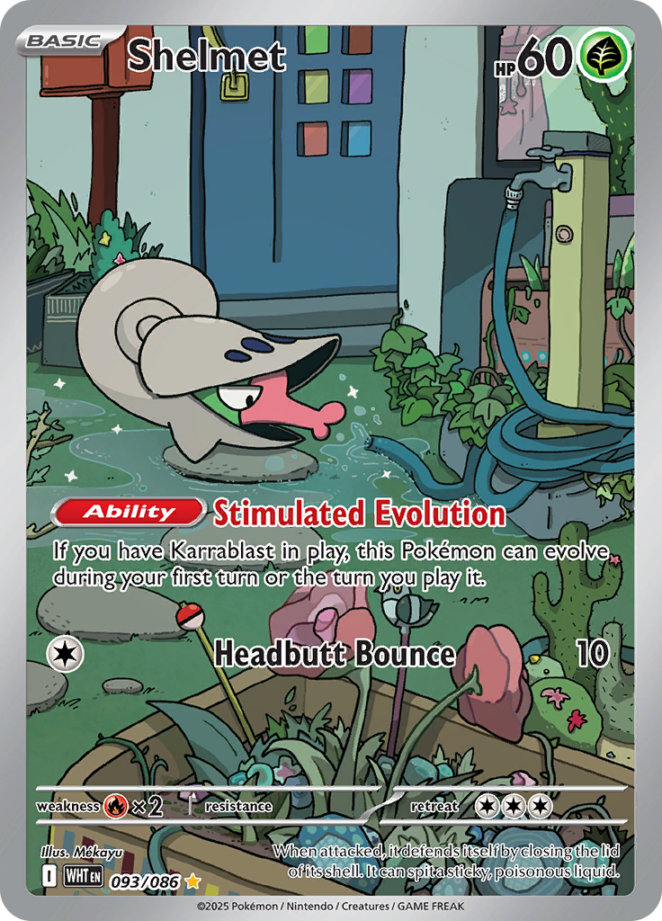 Shelmet 093/086 from White Flare (WHT) - Illustration Rare English Pokémon TCG single card