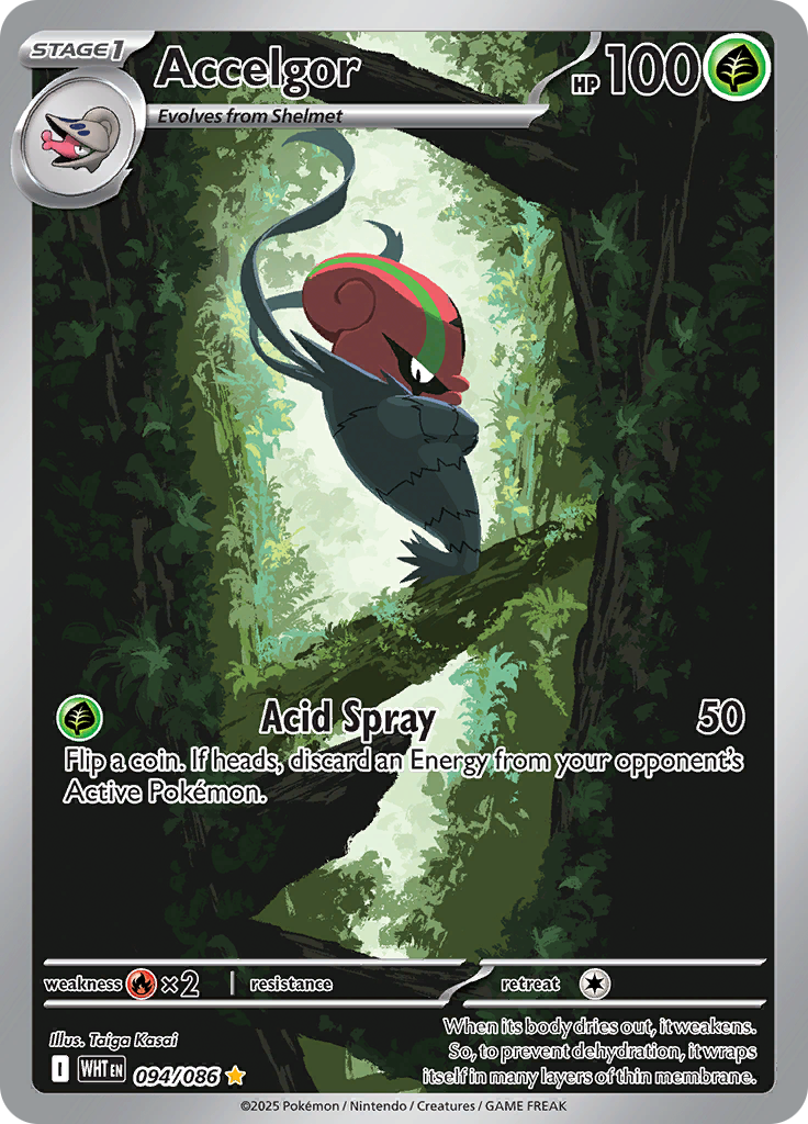 Accelgor 094/086 from White Flare (WHT) - Illustration Rare English Pokémon TCG single card