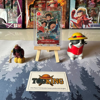 Ace Sabo and Luffy OP13-007 Alternate Art One Piece card product photo