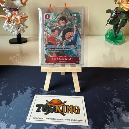 Ace, Sabo and Luffy OP13-007 One Piece alternate art card, front view