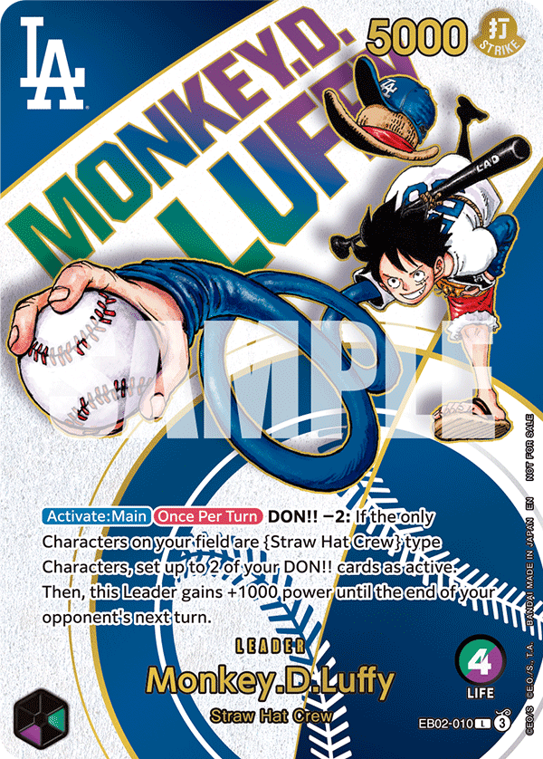 Monkey D. Luffy (EB02-101) One Piece × Dodgers Night Special Event Promo