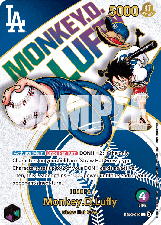 Monkey D. Luffy (EB02-101) One Piece × Dodgers Night Special Event Promo