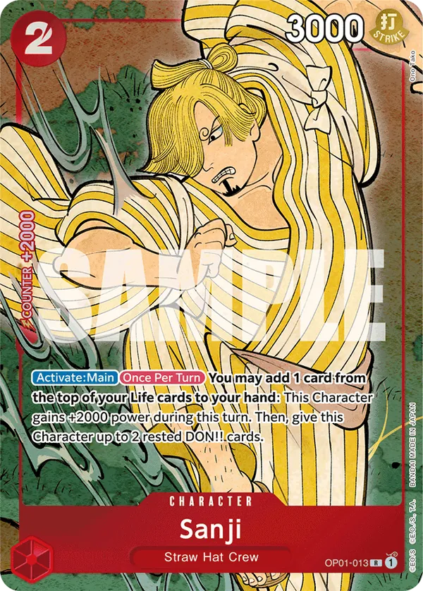Sanji OP01-013 English 1st Anniversary Set One Piece card
