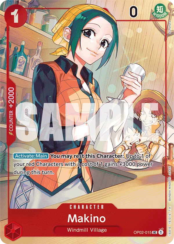 Makino OP02-015 Japanese 1st Anniversary Set One Piece card