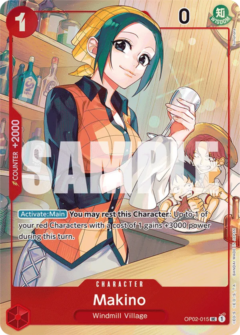 Makino OP02-015 Japanese 1st Anniversary Set One Piece card