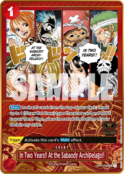 In Two Years!! At the Sabaody Archipelago!! OP01-030 Japanese 2nd Anniversary Set One Piece card
