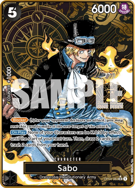 Sabo OP04-083 Japanese 2nd Anniversary Set One Piece card