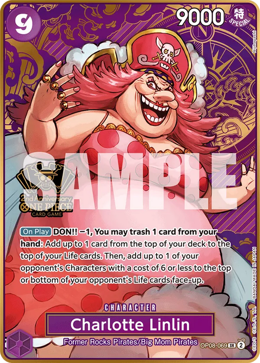 Charlotte Linlin OP08-069 Japanese 2nd Anniversary Set One Piece card