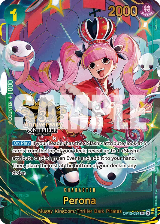 Perona OP12-034 Japanese 3rd Anniversary Set One Piece card