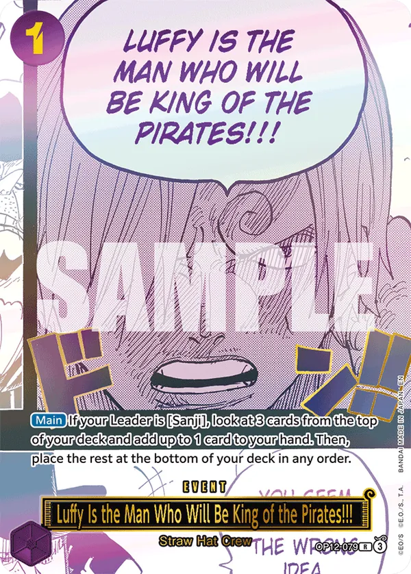 Luffy Is the Man Who Will Be King of the Pirates!!! OP12-079 Japanese 3rd Anniversary Set One Piece card