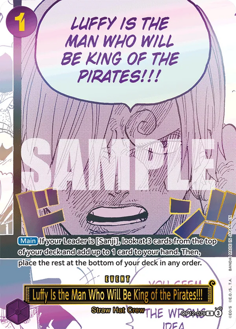 Luffy Is the Man Who Will Be King of the Pirates!!! OP12-079 Japanese 3rd Anniversary Set One Piece card