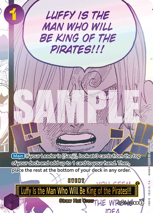 Luffy Is the Man Who Will Be King of the Pirates!!! OP12-079 Japanese 3rd Anniversary Set One Piece card