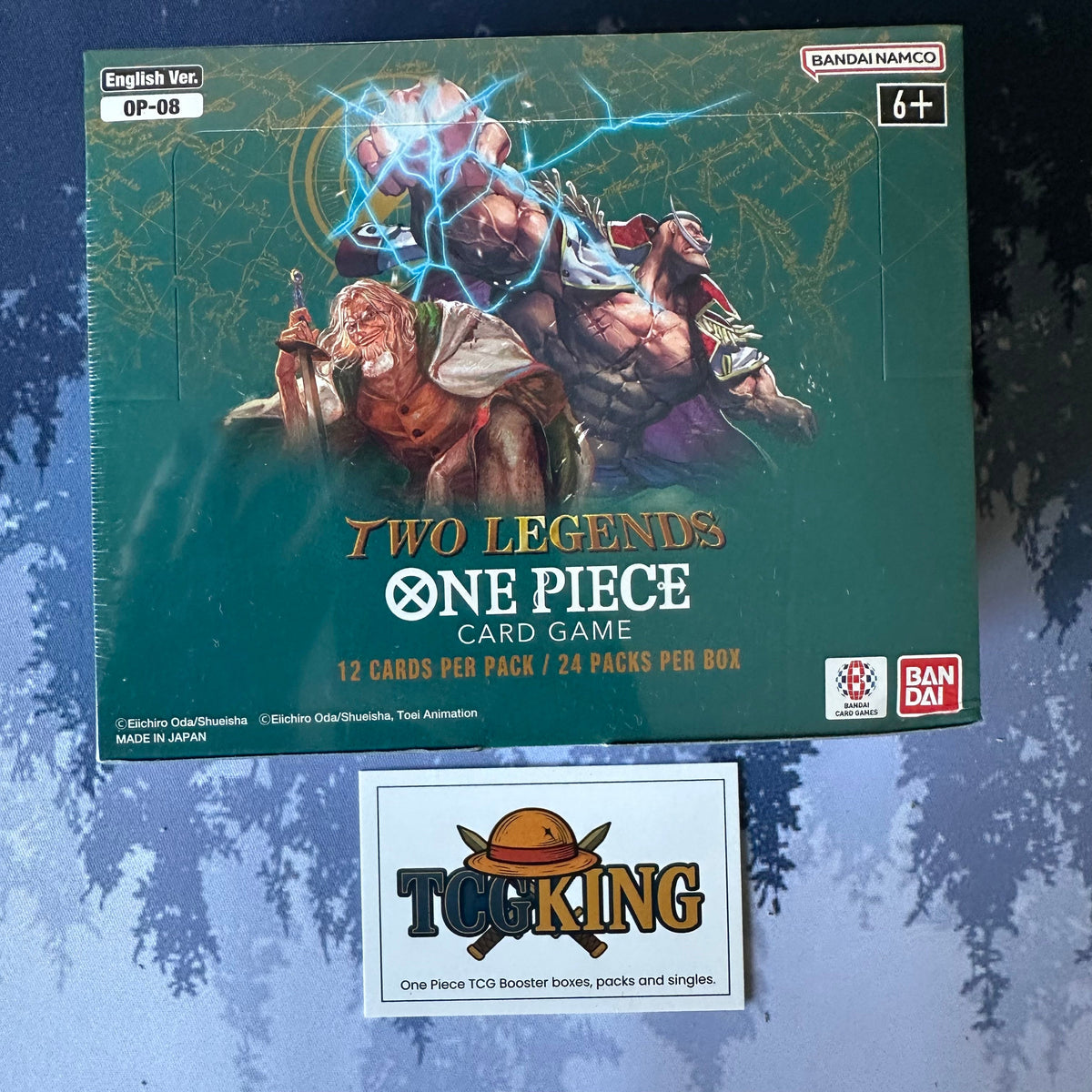 One Piece OP08 Two Legends English booster box, front view