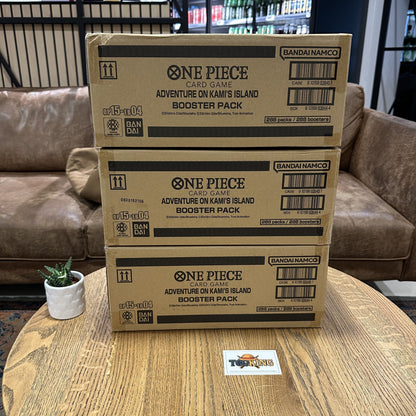 Three One Piece OP15-EB04 English sealed booster cases