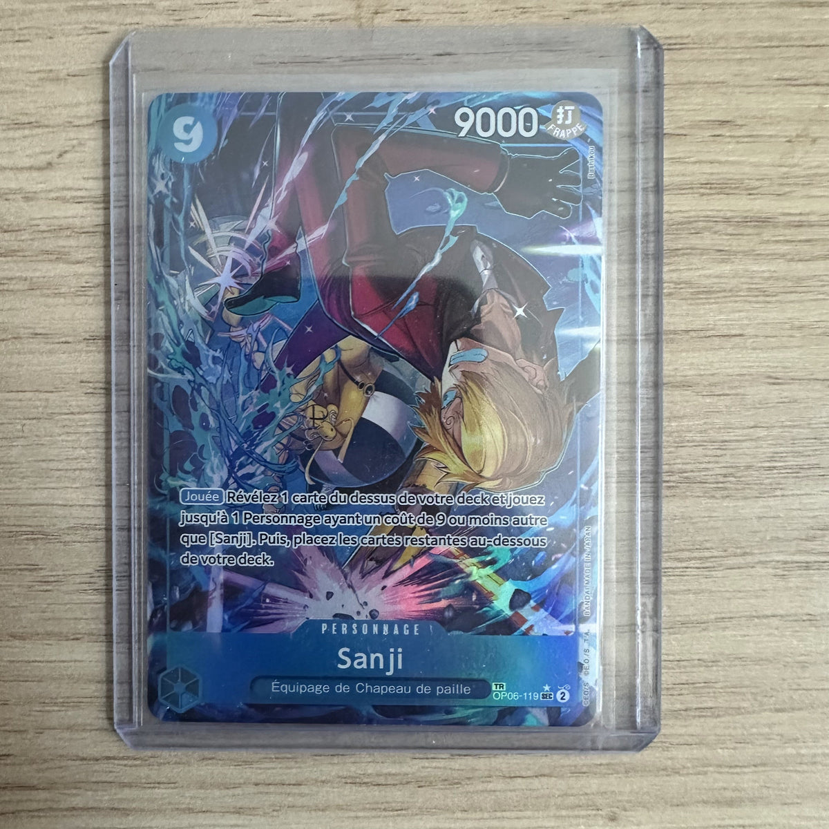 Sanji OP06-119 French OP09 Treasure Rare One Piece card, front view